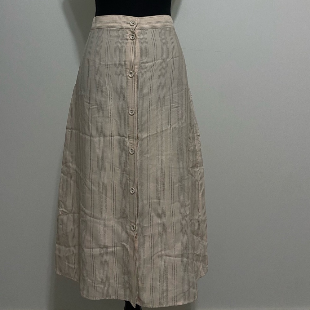 Long Button Skirt